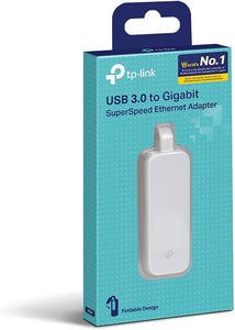 TP LINK FOLDABLE USB 3.0 GIGABIT ETHERNET LAN NETWORK ADAPTER - WIN 10/8.1/8/7/VISTA/XP/OSX/LINUX