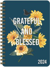 Load image into Gallery viewer, 2024 Wirebound Daily Planner Grateful and Blessed