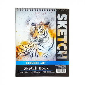 SARGENT ART SKETCH BOOK 11" X 14" 40 SHEETS, WIRE