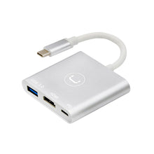 Load image into Gallery viewer, 3 in 1 Type C Hub Adapter - 4K HDMI Port,1 USB 3.0 (5 Gbps) - PD port allows to pass through charging to power your device (up to 60W - 20V/3A).