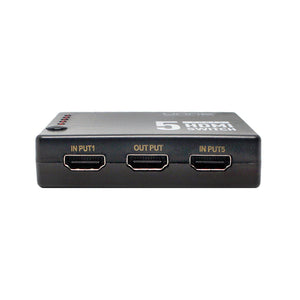 HDMI Switch 5 ports  - 4K/2K, HDMI 1.4, HDCP 1.4, Automatic Switching, USB Powered, Remote Control with IR