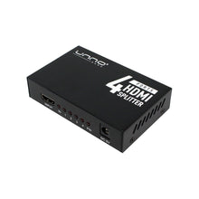 Load image into Gallery viewer, HDMI Splitter 4 ports - 4K/2K, 3D Compatible, HDMI 1.4, HDCP 1.4, Power Supply Included DC 5V/1A