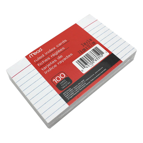 Mead® Ruled Index Cards, 100 ct