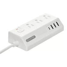 Load image into Gallery viewer, 3 Outlets + 4 USB Type A &amp; C Power Strip