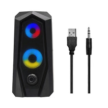 Load image into Gallery viewer, Unno Tekno Desktop Speakers BRV30 Gaming USB 2.0 - Black LED