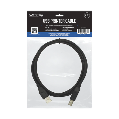 Cable USB Printer 1.8m / 6ft