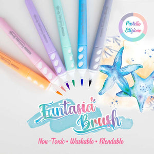 BAZIC 6 PASTEL COLORS BRUSH MARKERS