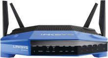 Load image into Gallery viewer, Linksys WRT3200ACM: AC3200 Dual-Band Gigabit Wi-Fi Router, Beamforming Tri-Stream Wireless Signal, Ethernet Ports, MU-MIMO (Black, Blue)