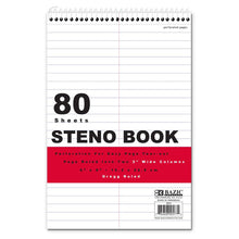 Load image into Gallery viewer, BAZIC 80 CT. 6&quot; X 9&quot; WHITE PAPER GREGG RULED STENO BOOK