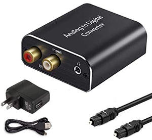 Tohilkel Analog to Digital Audio Converter for AUX RCA to Optical Coaxial
