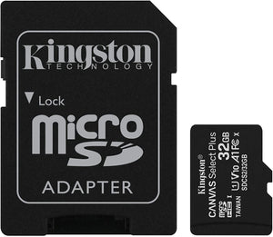 Kingston Canvas Select Plus microSD 32GB Card Class 10 (SD Adapter Included)