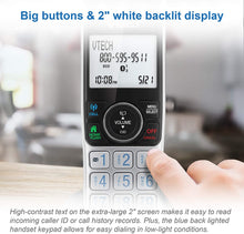 Load image into Gallery viewer, VTECH VS112-3 DECT 6.0 Bluetooth 3 Handset Cordless Phone for Home with Answering Machine, Call Blocking, Caller ID, Intercom and Connect to Cell (Silver &amp; Black)