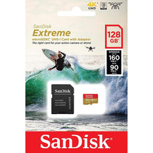 Load image into Gallery viewer, Sandisk Extreme U3 128GB Micro-SD + Adp CL10