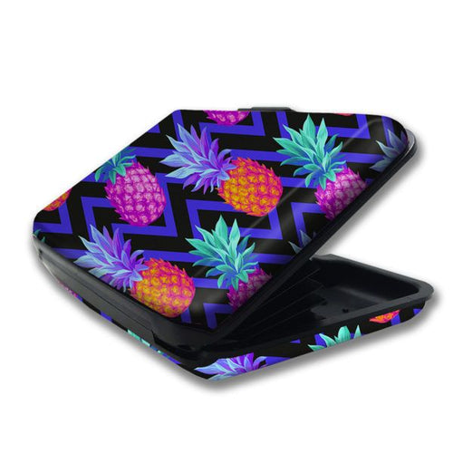 JET LUXE ARMOR RFID SECURITY WALLET IN COLOR PINEAPPLES PRINT