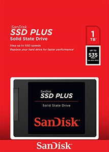 SANDISK SSD PLUS 1TB INTERNAL SSD - SATA III 6 Gb/s, 2.5"/7mm