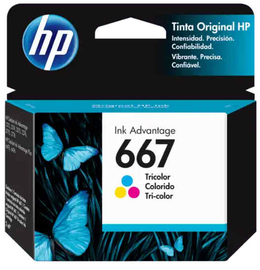 HP 667 TRI-COLOR INK CARTRIDGE