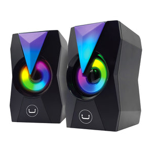 Unno Tekno Desktop Speakers Icon USB 2.0- Black