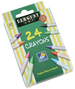 24ct SARGENT ART WAX CRAYON PEGGABLE