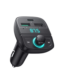 UGREEN BLUETOOTH CAR CHARGER (5.0 + PD + QC 3.0 + USB FLASH DRIVE + TF) (BLACK)