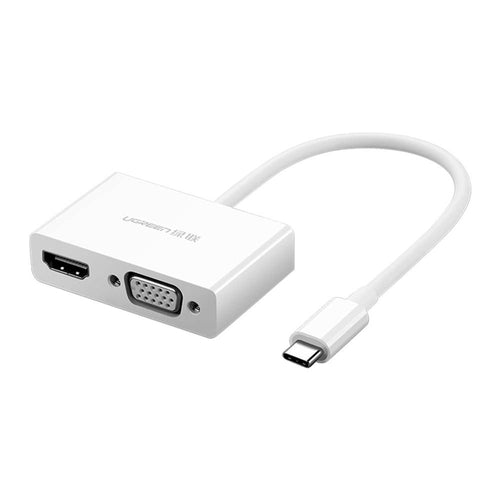 UGREEN USB TYPE C TO HDMI + VGA CONVERTER (WHITE)
