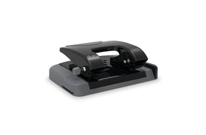 Swingline SmartTouch Low Force 2-Hole Punch, 20 Sheet Capacity, Black/Gray