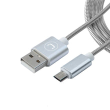 Load image into Gallery viewer, Micro USB Stainless Steel Cable Silver 1m/3ft