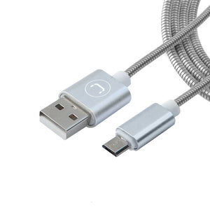 Micro USB Stainless Steel Cable Silver 1m/3ft