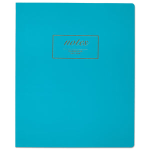 Cambridge Jewel Tone Medium Notebook, Gold Twin-Wire, 1 Subject, Wide/Legal Rule, Purple Cover, 9.5 x 7.25, 80 Sheets