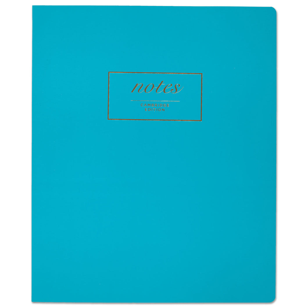 Cambridge Jewel Tone Medium Notebook, Gold Twin-Wire, 1 Subject, Wide/Legal Rule, Purple Cover, 9.5 x 7.25, 80 Sheets