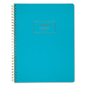 Cambridge Jewel Tone Medium Notebook, Gold Twin-Wire, 1 Subject, Wide/Legal Rule, Purple Cover, 9.5 x 7.25, 80 Sheets