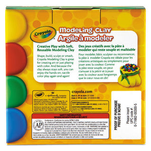 CRAYOLA MODELING CLAY, FOUR 1/4LB pcs