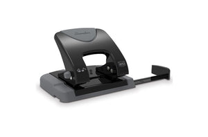 Swingline SmartTouch Low Force 2-Hole Punch, 20 Sheet Capacity, Black/Gray