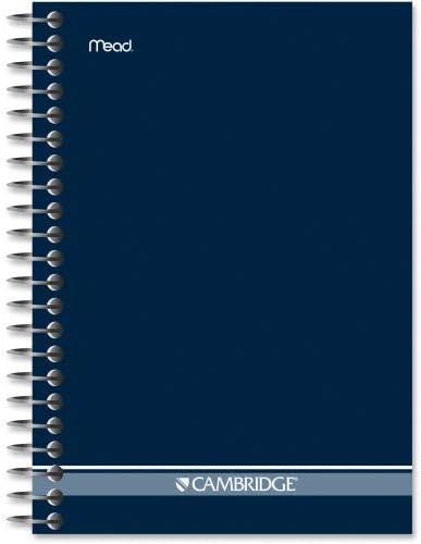 Mead Cambridge Wirebound College Ruled Notebook 140 Sheets 5 x 7