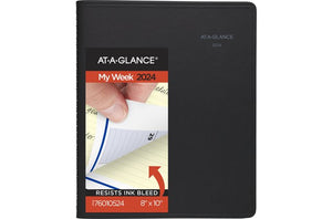 AT-A-GLANCE QuickNotes 2024 Weekly Monthly Appointment Book Planner, Black, Large, 8" x 10"