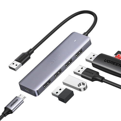 UGREEN 4-PORT USB 3.0 HUB WITH USB-C POWER SUPPLY