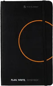 AT-A-GLANCE® Plan Write Remember 2Days Planning Notebook, Undated, 8 1/2x11 Black