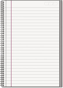 Mead Cambridge Black Linen Legal Side Bound Meeting Notebook 8" X 5"