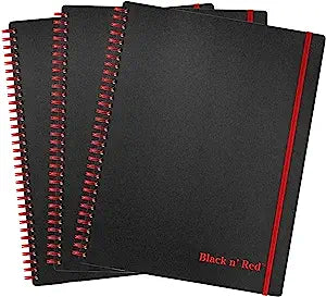 BLACK N' RED™ TWINWIRE HC BUSINESS NOTEBOOK, 70 RULED 9 7/8