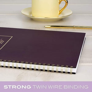 Mead Cambridge Purple Fashion Twinwire Large Business Notebook