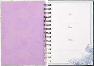 Be Still & Know Pink and Blue Watercolor Large Wirebound Journal - Psalm 46:10