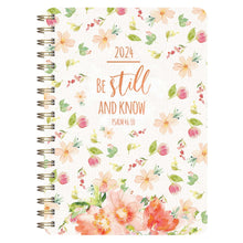 Load image into Gallery viewer, 2024 Wirebound Daily Planner Be Still &amp; Know Ps. 46:10