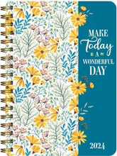 Load image into Gallery viewer, 2024 Wirebound Daily Planner Make Today A Wonderful Day