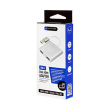 Load image into Gallery viewer, USB A to Dual HDMI Hub/Adapter - Full HD resolution (USB 3.0) and SuperVGA (USB 2.0)