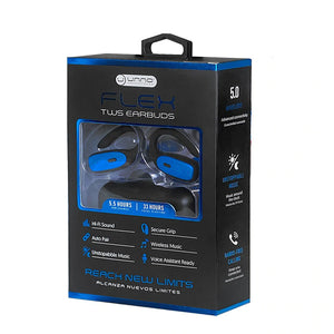 Unno Tekno True Wireless Earbuds Flex - Blue