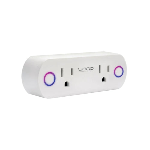 Unno Tekno Smart Double Plug White