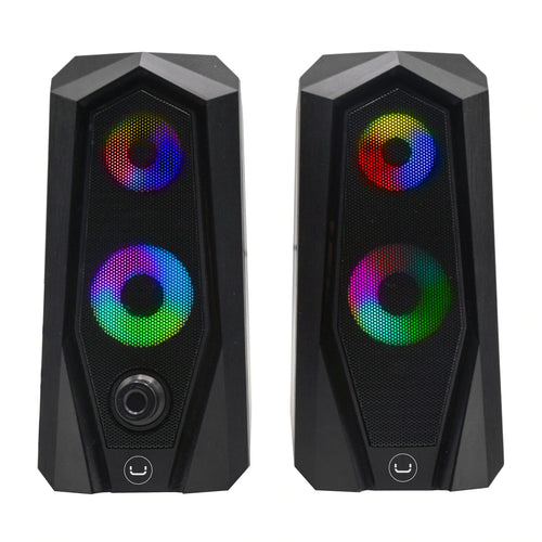 Unno Tekno Desktop Speakers BRV30 Gaming USB 2.0 - Black LED