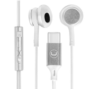 Unno Tekno Earbuds Ultra Type C with MIC - White