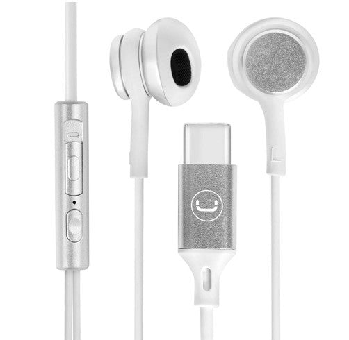 Unno Tekno Earbuds Ultra Type C with MIC - White