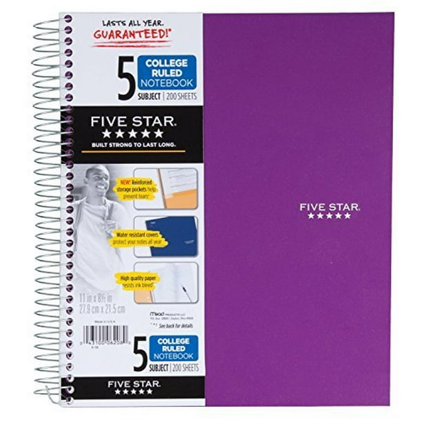 MEAD FIVE STAR 5 SUBJECT NOTEBOOK