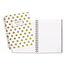Load image into Gallery viewer, Cambridge Gold Dots Hardcover Medium Notebook, 1 Subject, Wide/Legal Rule, White/Gold Dots Cover, 9.5 x 7, 80 Sheets